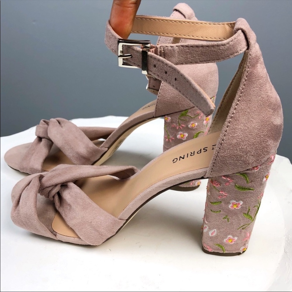 Call it spring embroidered block heels